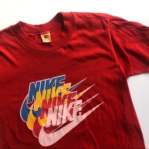 Vintage 70s Quad Nike Bootleg T-shirt RARE